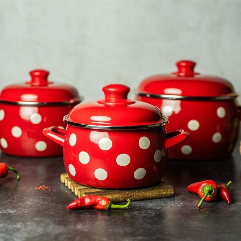 Metalac duboka posuda BIG DOTS 20cm/4,2lit