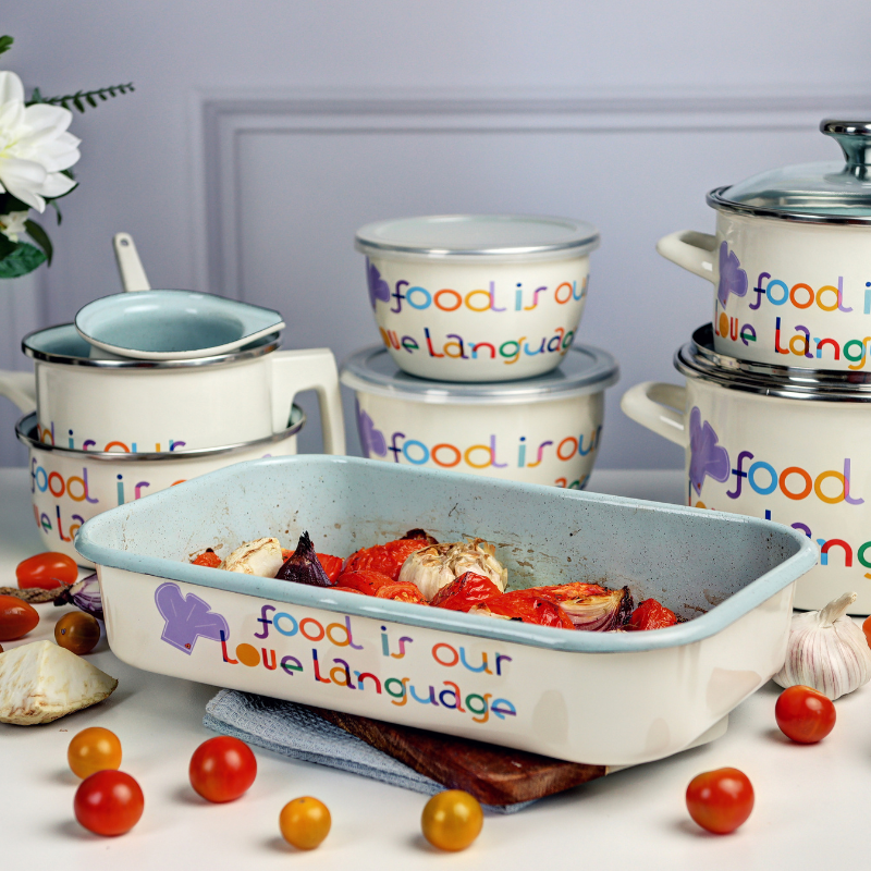 Metalac duboka posuda FOOD IS OUR LOVE LANGUAGE 16cm/2lit