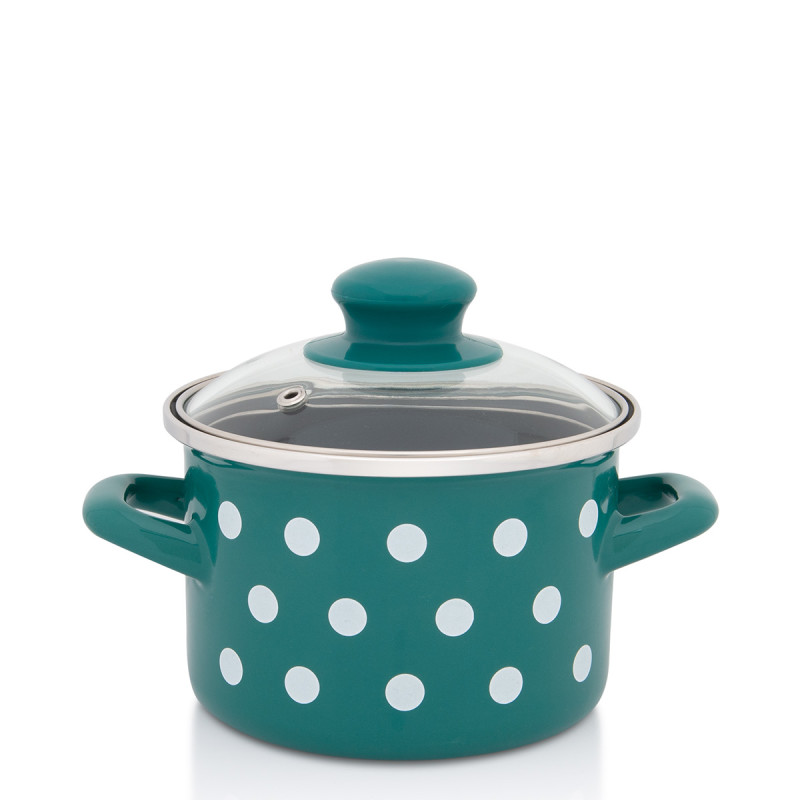 Metalac duboka posuda GREEN DOTS 14cm/1,5lit