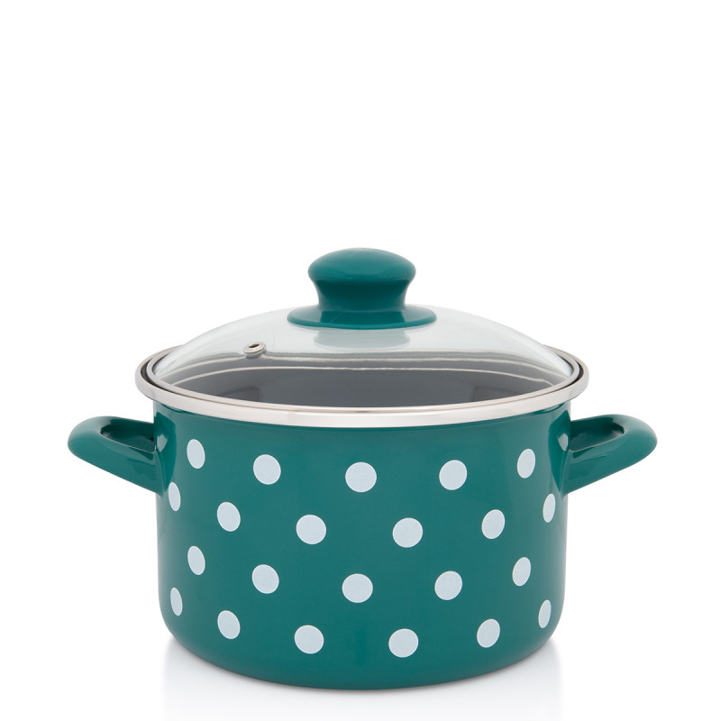 Metalac duboka posuda GREEN DOTS 18cm/3lit