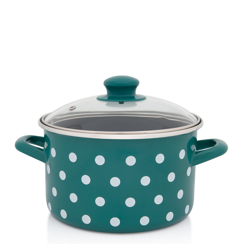 Metalac duboka posuda GREEN DOTS 20cm/4lit