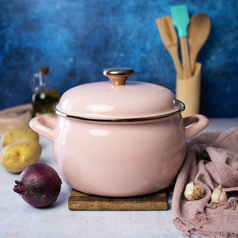 Metalac duboka posuda POWDER PINK 22cm/5,4lit
