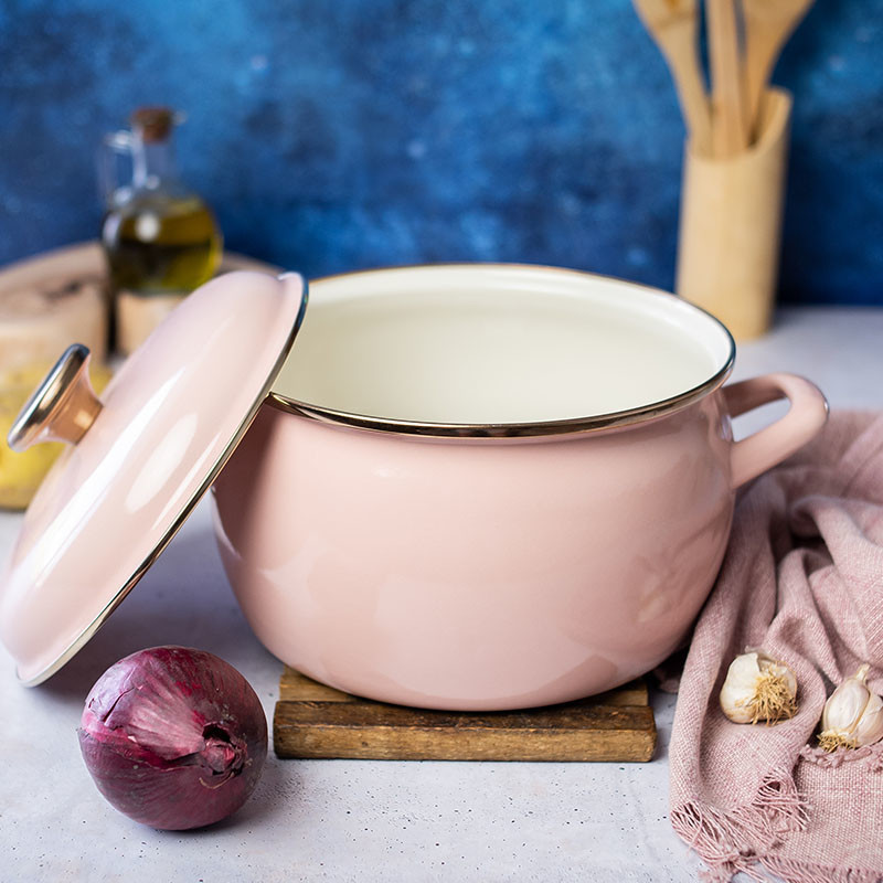 Metalac duboka posuda POWDER PINK 22cm/5,4lit