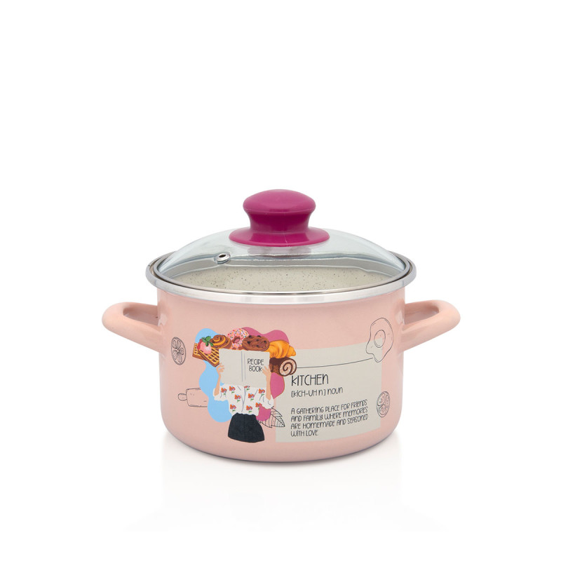 Metalac duboka posuda RECIPE 16cm/2lit ROZE