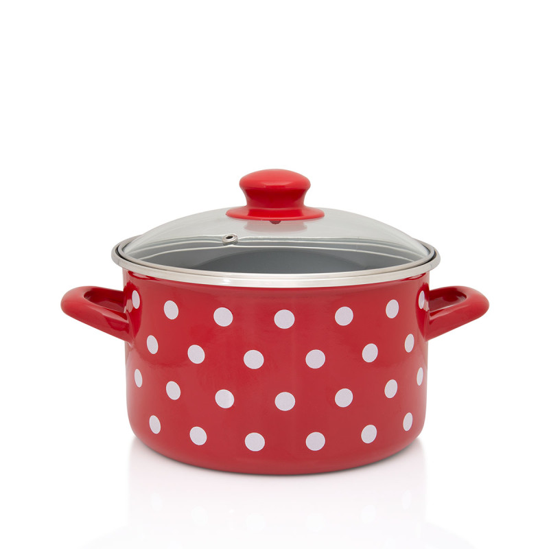 Metalac duboka posuda RED DOTS 18cm/3lit