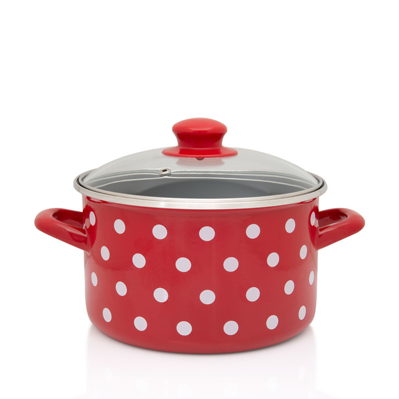 Metalac duboka posuda RED DOTS 20cm/4lit