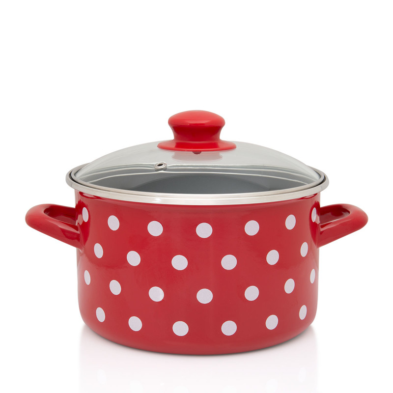 Metalac duboka posuda RED DOTS 22cm/5lit