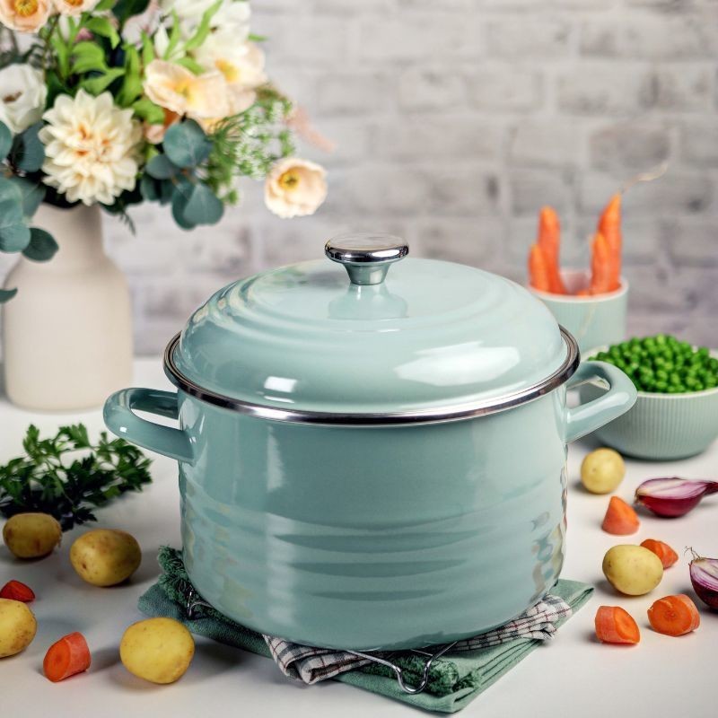 Metalac duboka posuda WAVE PASTEL GREEN 24cm/6,75lit