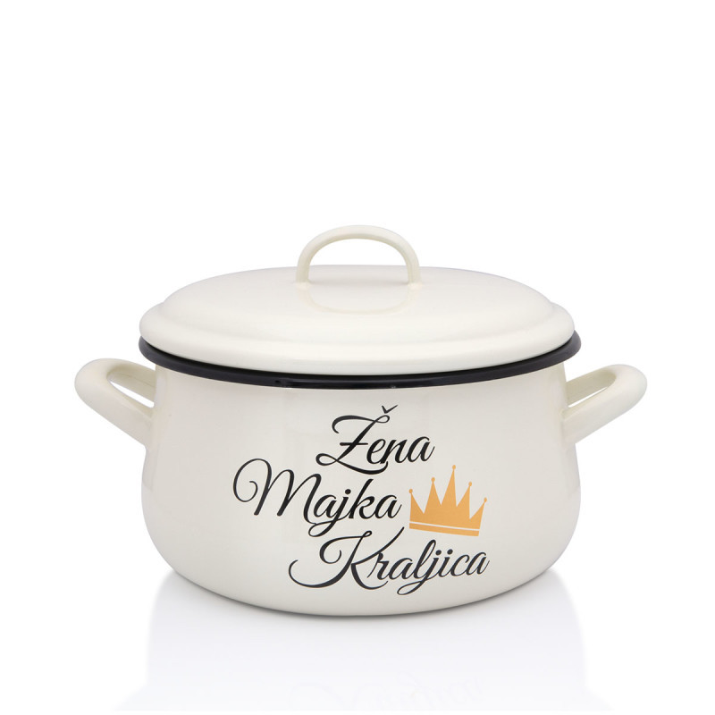 Metalac duboka posuda ŽENA MAJKA KRALJICA 20cm/4lit