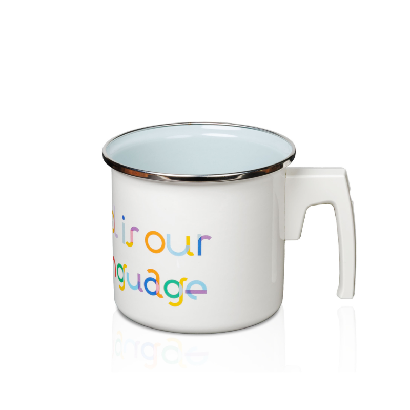 Metalac lončić za mlijeko FOOD IS OUR LOVE LANGUAGE 14cm/1,9lit