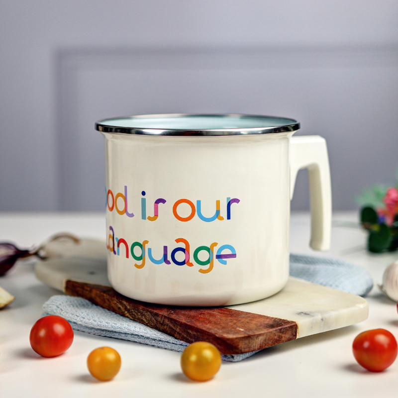 Metalac lon?i? za mlijeko FOOD IS OUR LOVE LANGUAGE 14cm/1,9lit