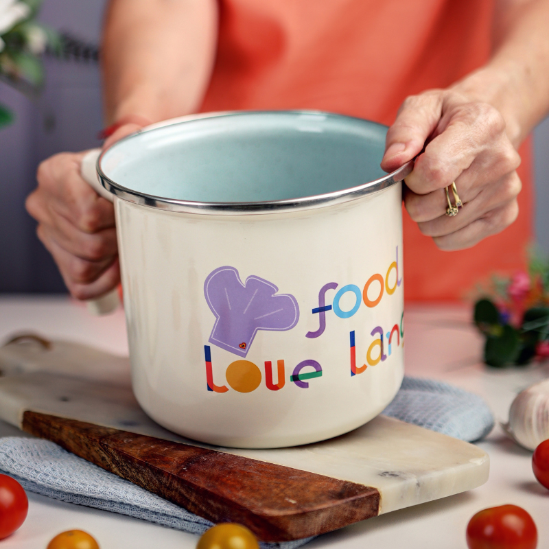 Metalac lon?i? za mlijeko FOOD IS OUR LOVE LANGUAGE 14cm/1,9lit