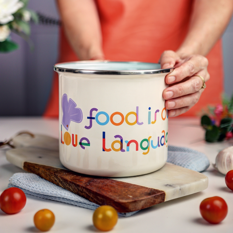 Metalac lon?i? za mlijeko FOOD IS OUR LOVE LANGUAGE 14cm/1,9lit