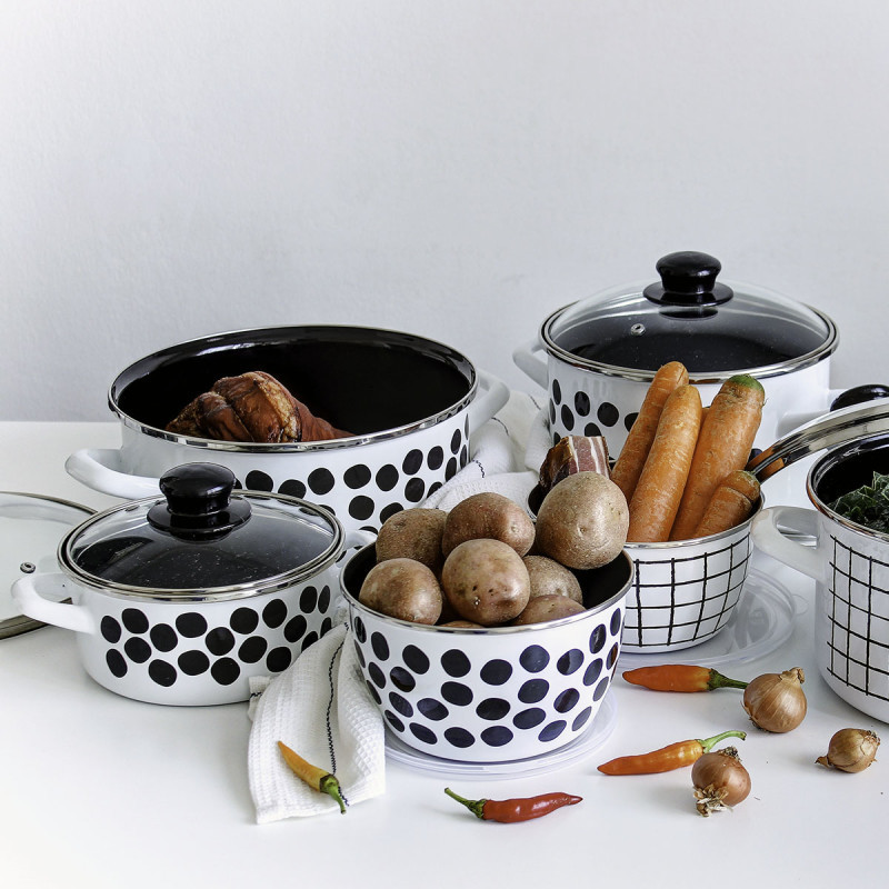 Metalac plitka posuda DOTS&LINES 16cm/1,5lit