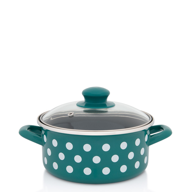 Metalac plitka posuda GREEN DOTS 18cm/2,2lit