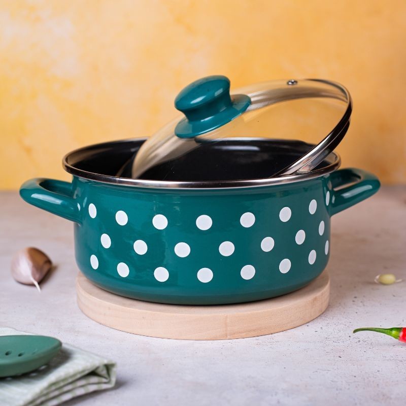 Metalac plitka posuda GREEN DOTS 20cm/2,75lit