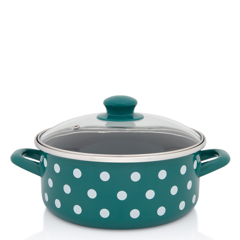 Metalac plitka posuda GREEN DOTS 22cm/3,5lit