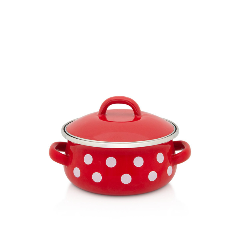 Metalac plitka posuda RED DOTS 12cm/0,75lit