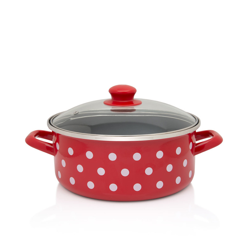 Metalac plitka posuda RED DOTS 20cm/2,75lit