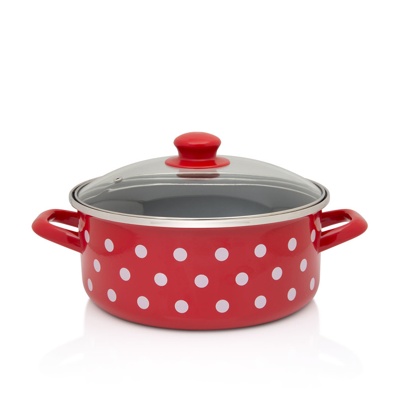 Metalac plitka posuda RED DOTS 22cm/3,5lit