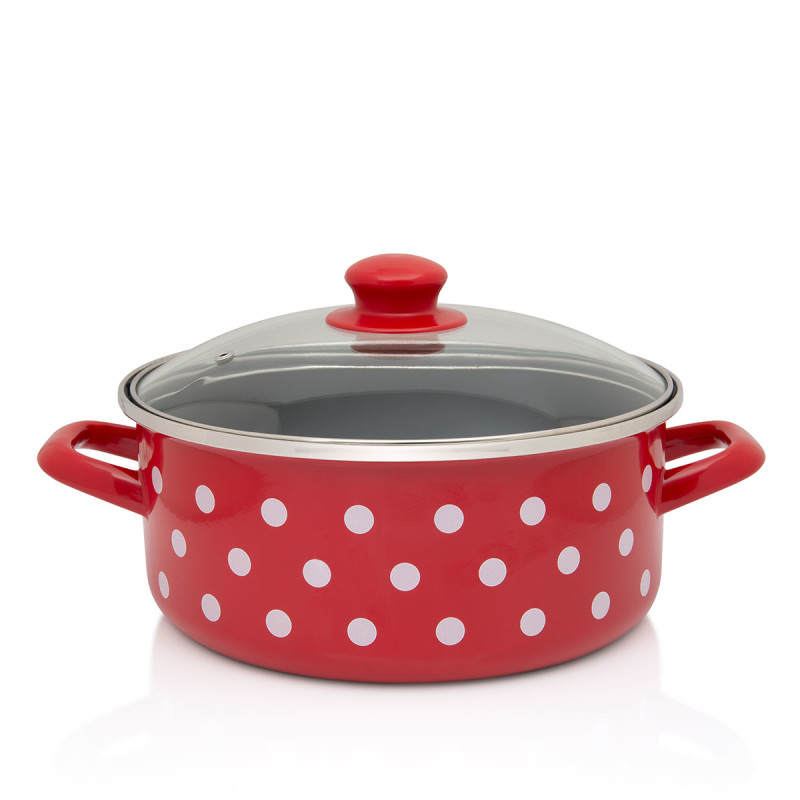 Metalac plitka posuda RED DOTS 24cm/4,75lit