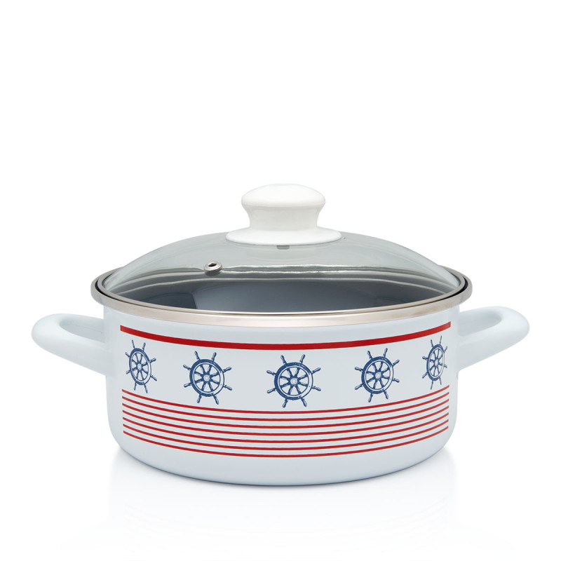 Metalac plitka posuda SIDRO 20cm/2,75lit CRVENA