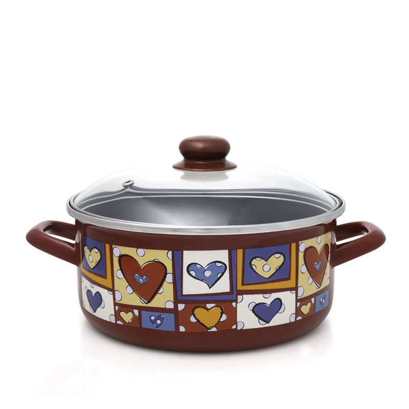 Metalac plitka posuda HAPPY HEARTS 24cm/4,75l