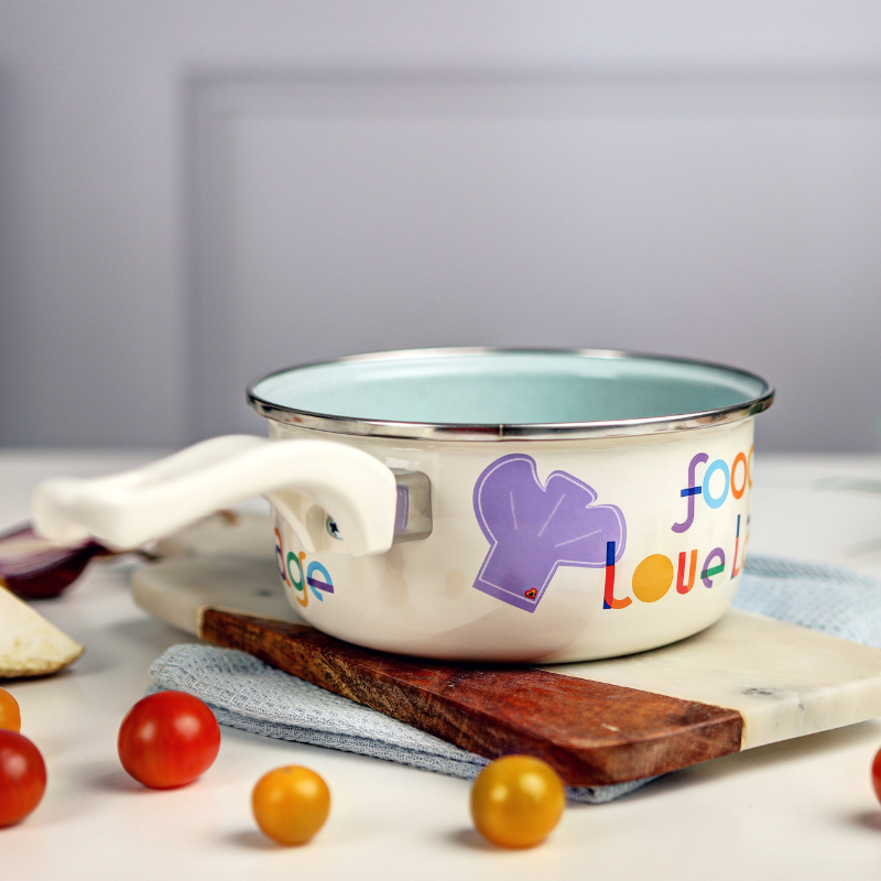 Metalac posuda sa ru?kom FOOD IS OUR LOVE LANGUAGE 16cm/1,5lit