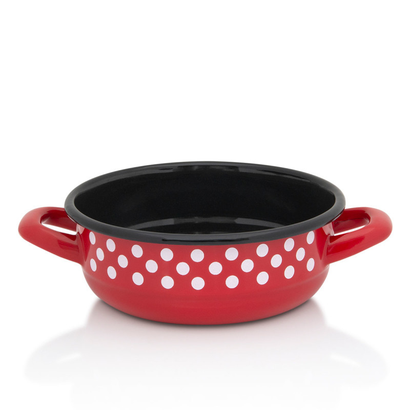 Metalac seljačka zdjela RED DOTS 18cm