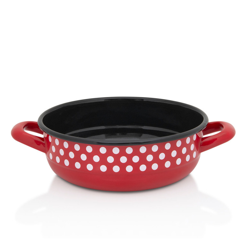 Metalac seljačka zdjela RED DOTS 20cm