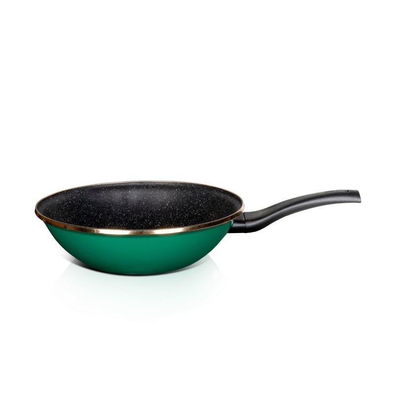 Metalac wok tava GRANIT INDUCTION GREEN GOLD 28cm