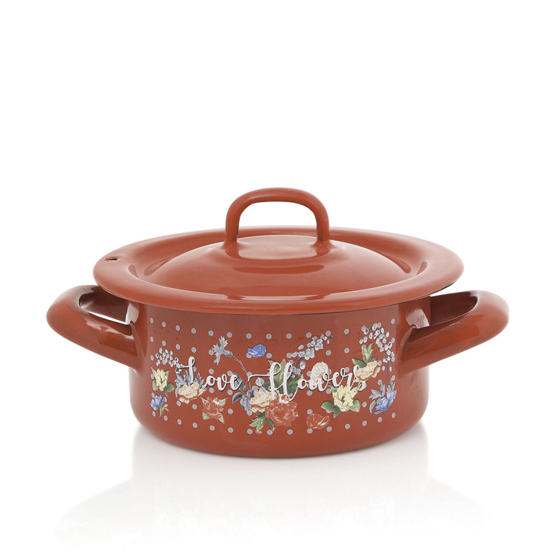 Metalac plitka posuda FLOWERS 14cm/1lit