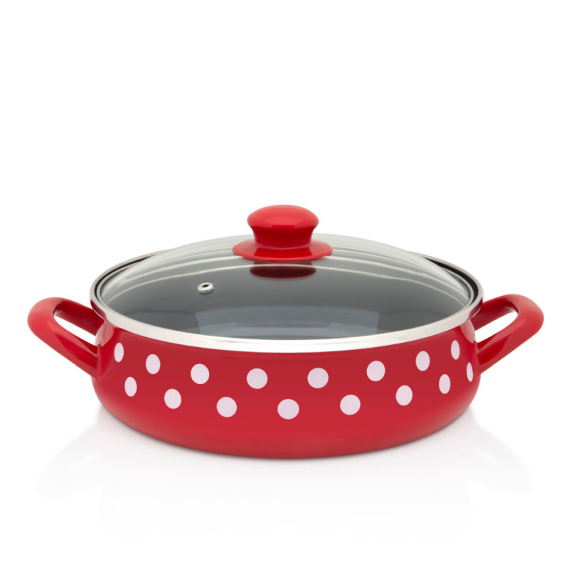 Metalac tava sa ručkama RED DOTS 24cm/3,4lit